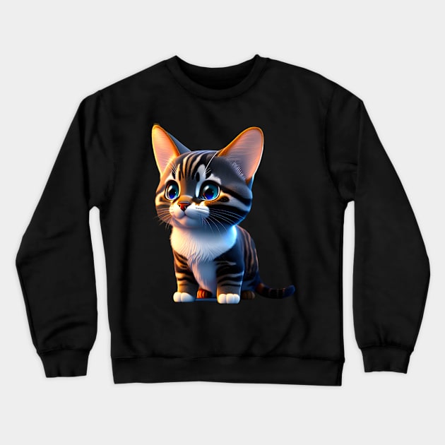 Adorable, Cool, Cute Cats and Kittens 35 Crewneck Sweatshirt by The Black Panther